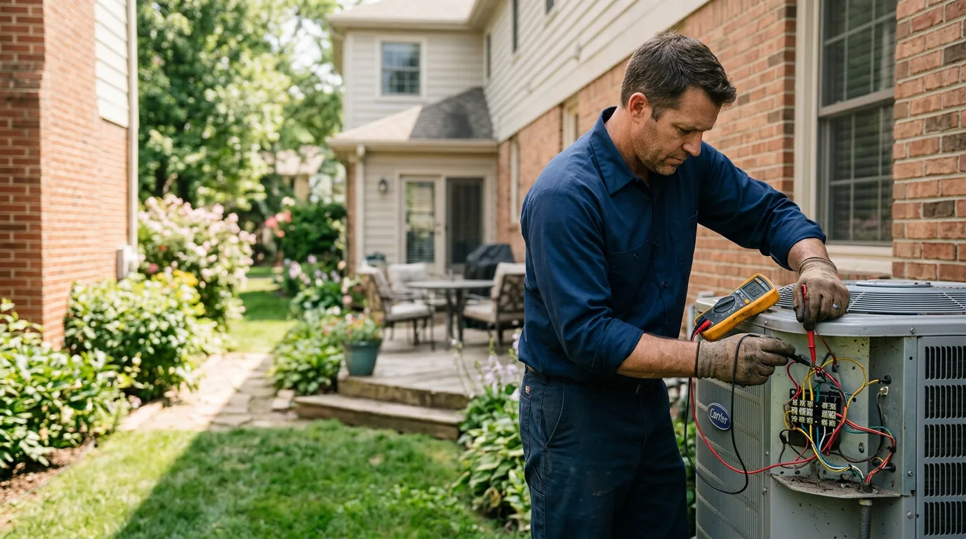 HVAC technician working near South Boston, MA